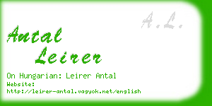 antal leirer business card